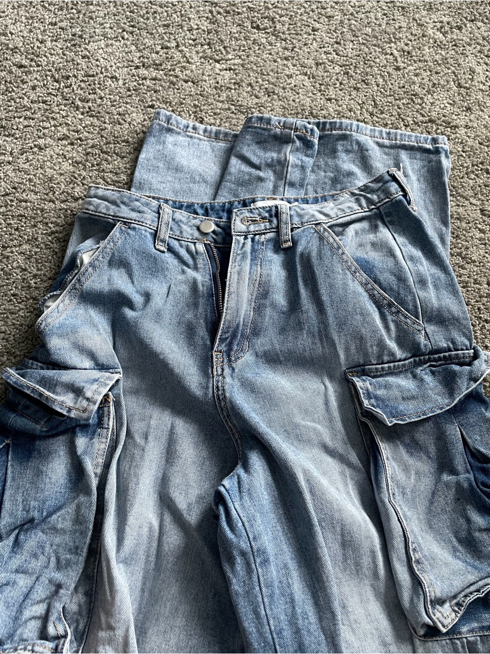 Rue21 Light Blue Denim Cargo Jeans